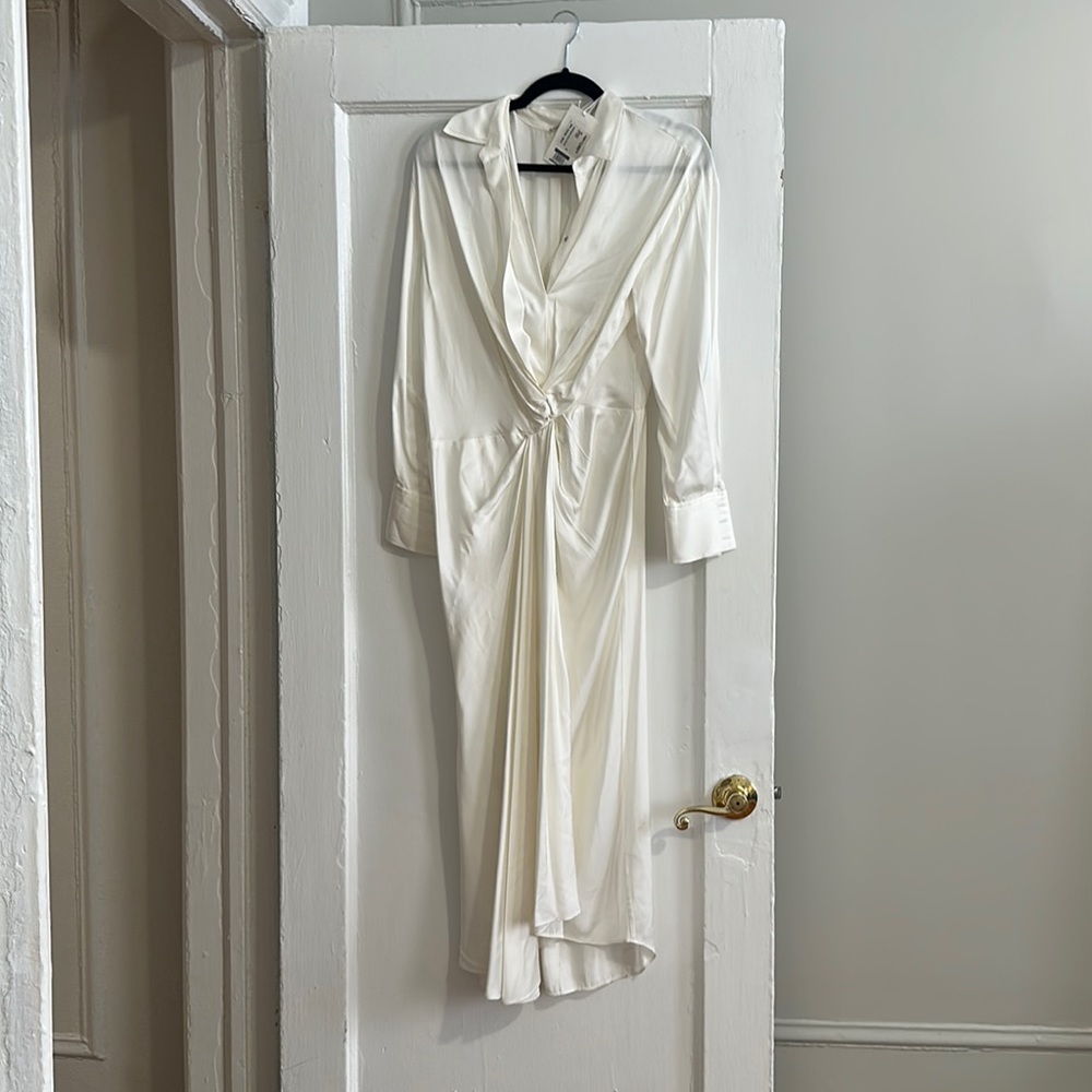 Frame knotted midi dress